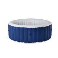 MSpa Navy Blue Inflatable Hot Tub Round 6 Person Spa